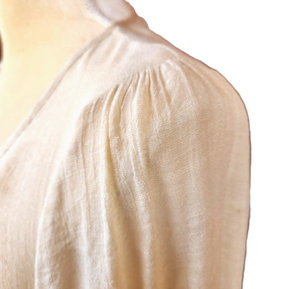 altar'd state Lace Asymmetrical Cream Beige Blouse Layering Cottagecore - Picture 10 of 14